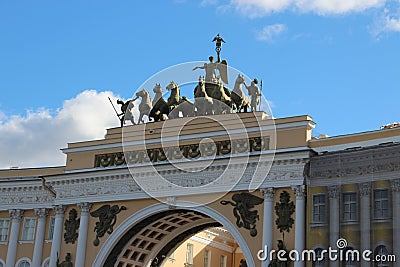 Triumphal Arch of the General Staff Editorial Stock Photo