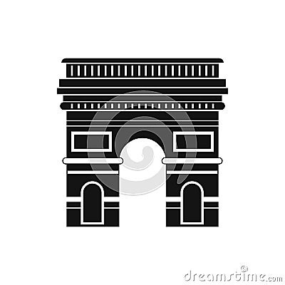 Triumphal arch icon, simple style Vector Illustration