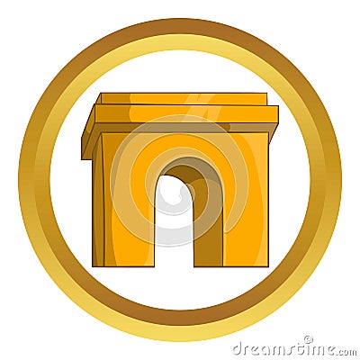 Triumphal arch, Paris vector icon Vector Illustration