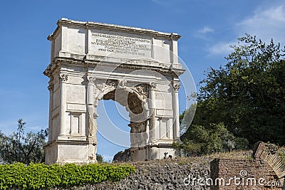 Triumphal Arch of Septimius Severus, Rome Editorial Stock Photo