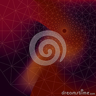 Trivex Planar: Triangular Vortex Geometric Lines on Gradient Plain. Vector Illustration
