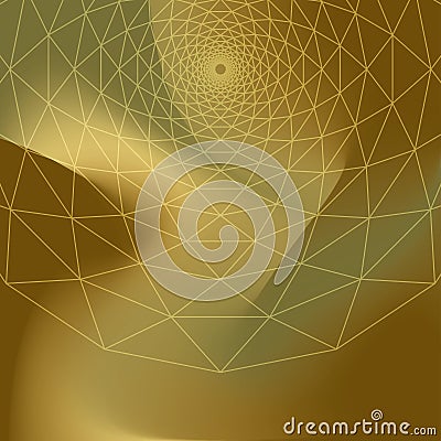 Trivex Planar: Triangular Vortex Geometric Lines on Gradient Plain. Vector Illustration