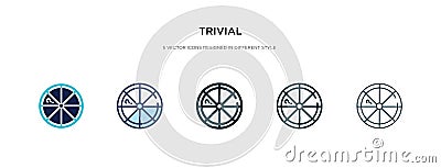 Trivial icon in different style vector illustration. two colored and black trivial vector icons designed in filled, outline, line Vector Illustration