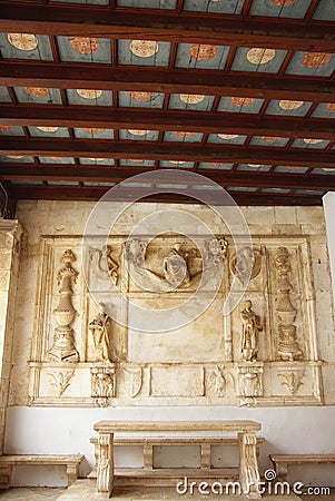 The loggia of Trogir in Croaria Stock Photo