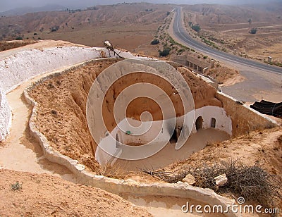 A troglodyte dwelling Stock Photo