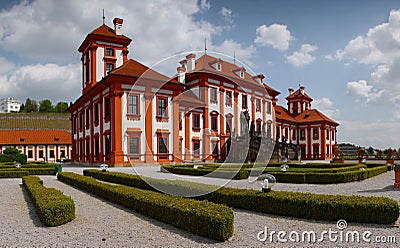 Prague, Castle Troja Palace, Czech Republic Stock Photo