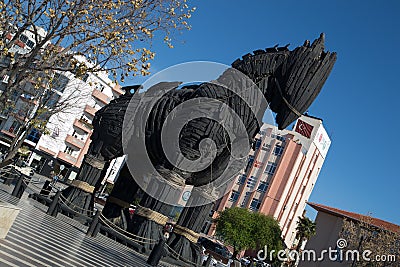 Trojan horse in Canakkale, Turkey Editorial Stock Photo