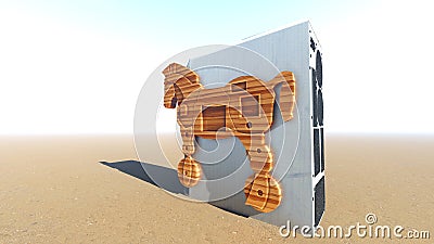 Trojan horse and computer 3d rendering Stock Photo