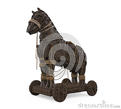 Trojan Horse Isolated Stock Photo