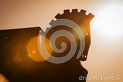 Trojan Horse Structure at Troy in Turkey Stock Photo