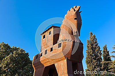 Trojan Horse - Troy Turkey Stock Photo