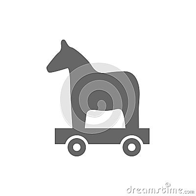 Trojan horse , wood horse Vector Illustration