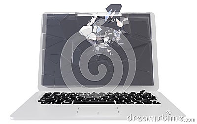 Trojan and viruses concept - damaged PC Stock Photo