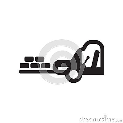 Trolley Truck icon vector isolated on white background, Trolley Vector Illustration