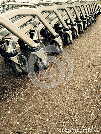 Trolley wheels Stock Photo