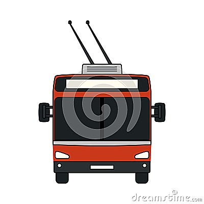 Trolleybus Icon Vector Illustration