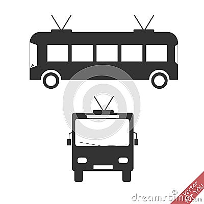 Trolleybus icon vector Vector Illustration