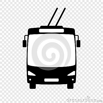 Trolleybus vector icon Vector Illustration