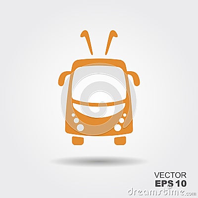 Trolleybus vector icon Vector Illustration