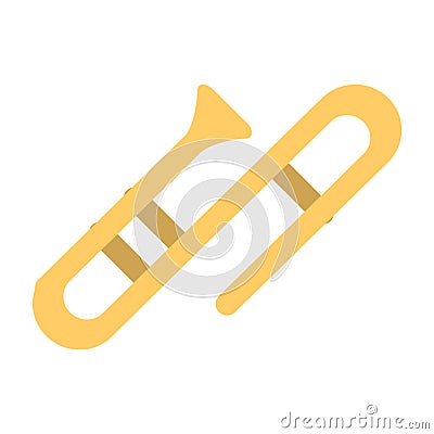 trombone musical instrument illustration. Cartoon Illustration