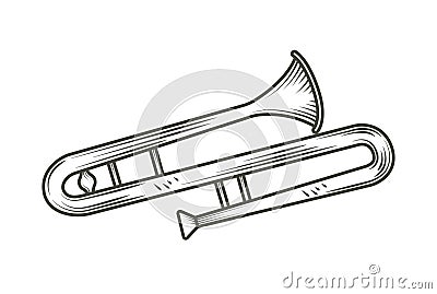trombone musical instrument Vector Illustration