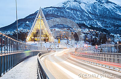 Tromso Arctic Cathedra Norway Stock Photo