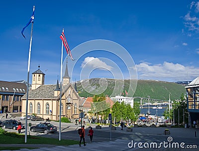 Tromso centre Stock Photo