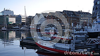 Tromso harbor Editorial Stock Photo