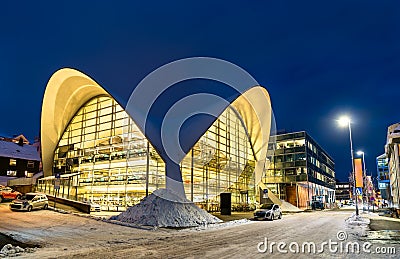 Tromso City Library and Archive in Norway Editorial Stock Photo
