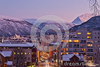 Tromso Cityscape Stock Photo