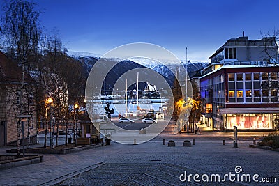 Tromso cityscape in Northern Norway. Editorial Stock Photo