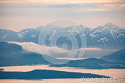 Tromso cityscape, Norway beautiful view Stock Photo