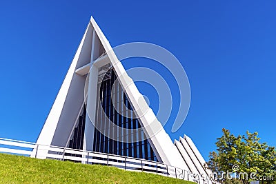 The Arctic Cathedral of Tromso, Norway Editorial Stock Photo