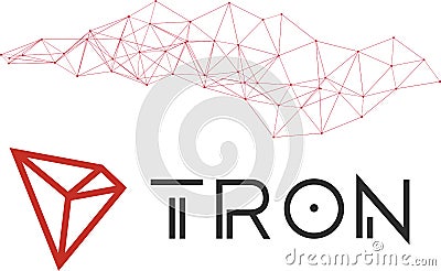 Tron TRX cryptocurrency network Stock Photo