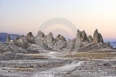 Trona Pinnacles Stock Photo