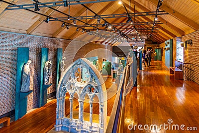 TRONDHEIM, NORWAY, APRIL 17, 2019: Interior of Archbishop palace museum in Trondheim, Norway Editorial Stock Photo