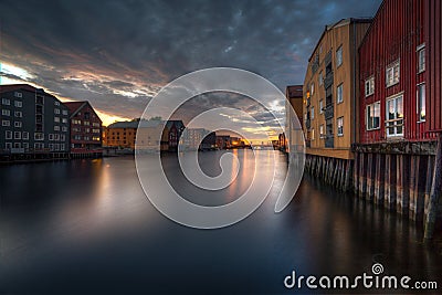 Trondheim River (Nidelva) Stock Photo