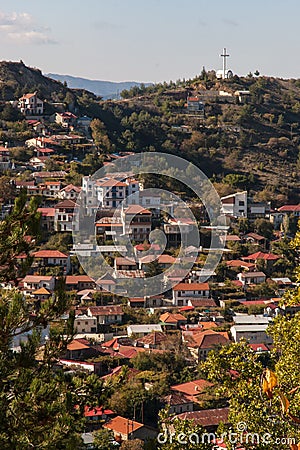 Troodos Mountains in Cyprus Town Stock Photo