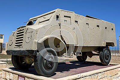 A troop carrier at the El Alamein War Museum in Egypt Editorial Stock Photo