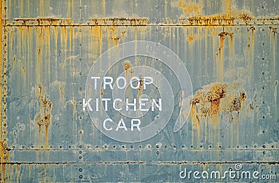 Troop KItchen Car Stock Photo