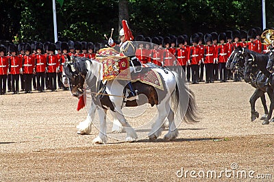 Trooping the colour at horse guards london Editorial Stock Photo