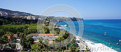 TROPEA, ITALY - SEPTEMBER 6, 2022: Banner view of Tropea cityscape, Calabria, Italy Editorial Stock Photo