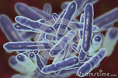 Tropheryma whipplei bacteria, the causative organism of Whipple`s disease Cartoon Illustration