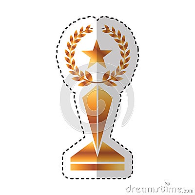 Trophy award isolated icon Vector Illustration