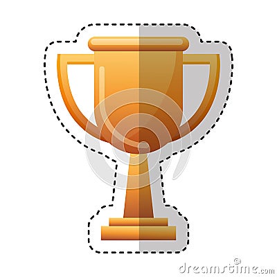 Trophy award isolated icon Vector Illustration