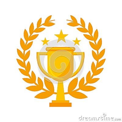 Trophy award isolated icon Vector Illustration