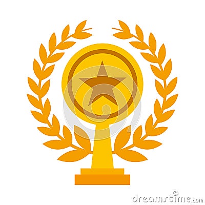 Trophy award isolated icon Vector Illustration