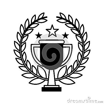 Trophy award isolated icon Vector Illustration