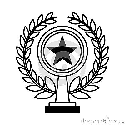 Trophy award isolated icon Vector Illustration