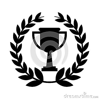 Trophy award isolated icon Vector Illustration